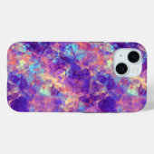紫色の皺になったテクスチャ Case-Mate iPhoneケース (裏面 (横))