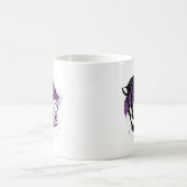 紫色の直面されたトラ コーヒーマグカップ (中央)