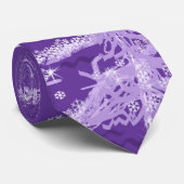 紫色の真夜中の降雪 ネクタイ (ロール)
