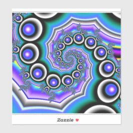 紫色の真珠フラクタルスパイラル シール