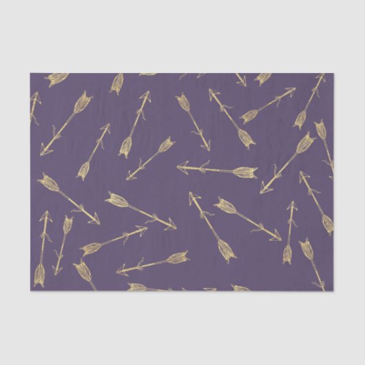 紫色の矢印(紫の系列のデザイン7) 薄葉紙 (正面)