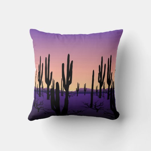 紫色の砂漠 クッション (裏面)