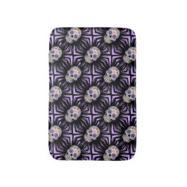 紫色の砂糖のスカル バスマット