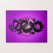 紫色の破烈の中国人のドラゴン ジグソーパズル (横)