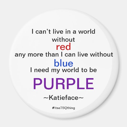 紫色の磁石 マグネット (正面)