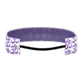 紫色の空のオブジェクトモデル記号パターン1.5インチ非スリップまたは滑ること アスレチックヘッドバンド (裏面)