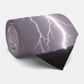紫色の空の稲妻の嵐 ネクタイ (ロール)