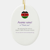 紫色の空のBaobabの木 セラミックオーナメント (裏面)