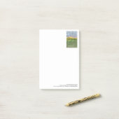 紫色の空#1の大きいポスト・イットとの山の景色 ポストイット (デスク上)