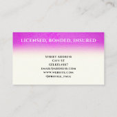 紫色の粗いフェイクテクスチャ名刺 名刺 (裏面)