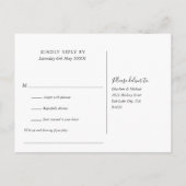 紫色の素朴String Lights曲要求RSVP インビテーションポストカード (裏面)