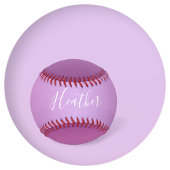 紫色の紫と白カスタムのスクリプト ソフトボール