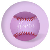 紫色の紫と白カスタムのスクリプト ソフトボール