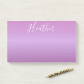 紫色の紫と白カスタムのスクリプト ポストイット (デスク)
