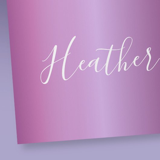 紫色の紫と白カスタムのスクリプト ラッピングペーパー