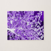 紫色の紫の抽象芸術の木の枝 ジグソーパズル (横)