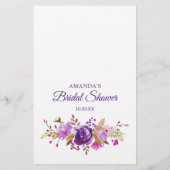 紫色の紫の牡丹フローラアドバイスとウィッシュカード (裏面)