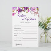 紫色の紫の牡丹フローラアドバイスとウィッシュカード (スタンド正面)