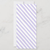 紫色の紫色のラベンダー結婚フローラの名刺 (裏面)