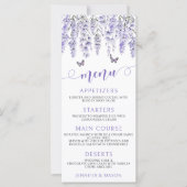 紫色の紫色のラベンダー結婚フローラの名刺 (正面)