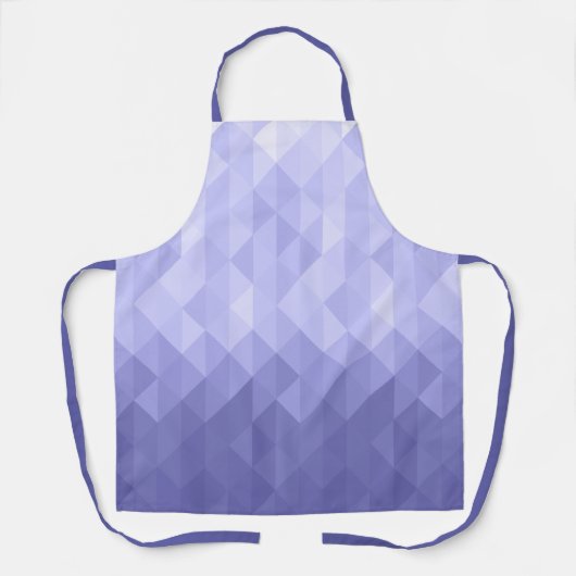 紫色の紫色の三角形の幾何学的な正方形 エプロン (正面)