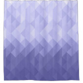 紫色の紫色の三角形の幾何学的な正方形 シャワーカーテン (正面)