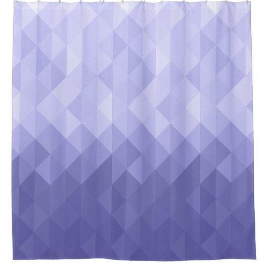 紫色の紫色の三角形の幾何学的な正方形 シャワーカーテン (正面)