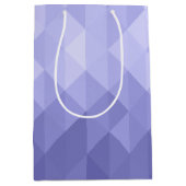 紫色の紫色の三角形の幾何学的な正方形 ミディアムペーパーバッグ (正面)