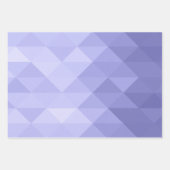 紫色の紫色の三角形の幾何学的な正方形 ラッピングペーパーシート (正面3)