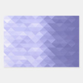 紫色の紫色の三角形の幾何学的な正方形 ラッピングペーパーシート (正面2)