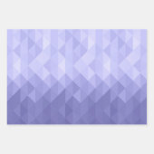 紫色の紫色の三角形の幾何学的な正方形 ラッピングペーパーシート (正面)