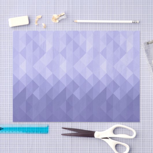 紫色の紫色の三角形の幾何学的な正方形 薄葉紙 (クラフト)