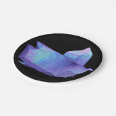 紫色の紫色の水晶天使のオーラの水晶geode ペーパープレート (アングル)