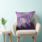 紫色の紫色の水色の花の手色彩の鮮やか形 クッション (椅子)