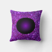 紫色の紫色の輝きの目の錯覚の芸術 クッション (裏面)