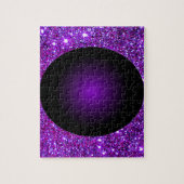紫色の紫色の輝きの目の錯覚の芸術 ジグソーパズル (縦)