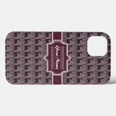 紫色の紫色の鹿のパーソナライズされた名前 Case-Mate iPhoneケース (裏面 (横))