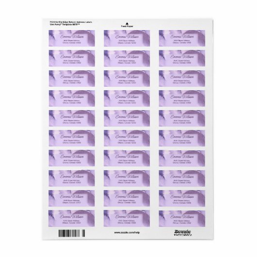 紫色の紫 ラベル (フルシート)