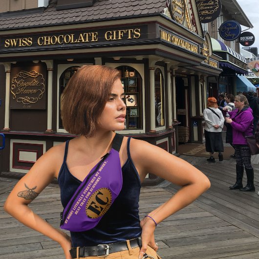 紫色の細長いコイン/押されたペニーコレクター ファニーパック