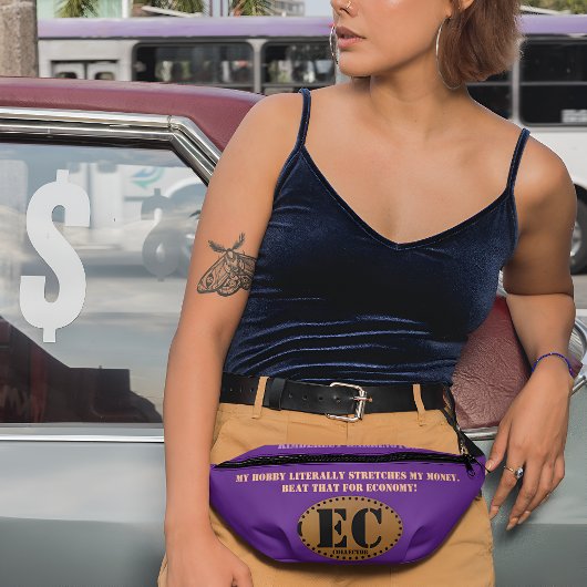 紫色の細長いコイン/押されたペニーコレクター ファニーパック