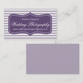 紫色の結婚式のカメラマンの名刺 名刺 (正面/裏面)