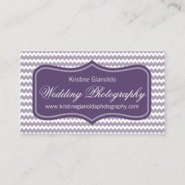 紫色の結婚式のカメラマンの名刺 名刺