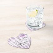 紫色の結婚式のパーソナライズなカスタムの紙のコースター ペーパーコースター (インサイチュ)