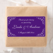 紫色の結婚式のパーティーの好意ウォーターボトルラベル ラベル (インサイチュ)