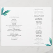 紫色の結婚式のプログラムを折った。薄紫花 (裏面)