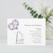 紫色の結婚式の方向の言語の愛 エンクロージャーカード (スタンド正面)