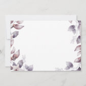 紫色の結婚式の日付を保存 セーブザデート (裏面)