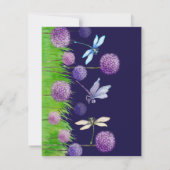 紫色の結婚式は日付を保存する セーブザデート (裏面)