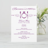 紫色の結婚式ディナーパーティー Eat Drink and Be Married メニュー (スタンド正面)