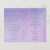 紫色の結婚式プログラム (裏面)